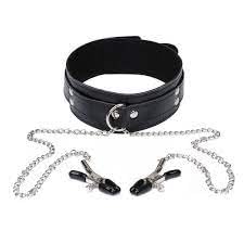 Sex Collar with Nipple Clamps