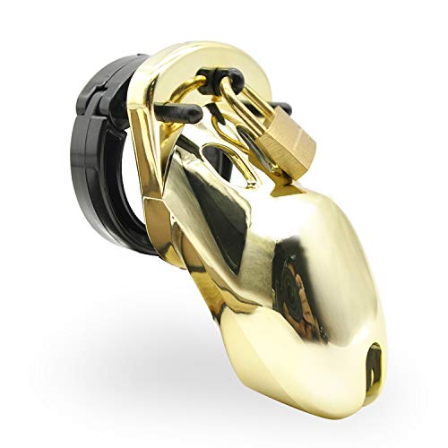 Chastity Cage in Gold Incl 5 Different Size Rings